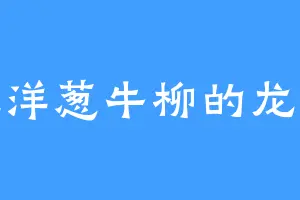 爱吃洋葱牛柳的龙幽城