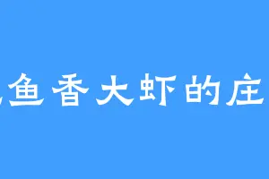 爱吃鱼香大虾的庄公子