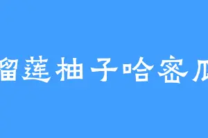 榴莲柚子哈密瓜