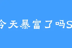 今天暴富了吗SJ
