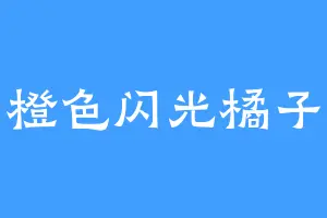 橙色闪光橘子