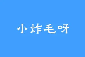 小炸毛呀