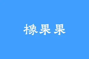 橡果果