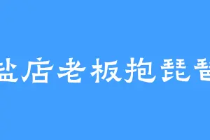 盐店老板抱琵琶