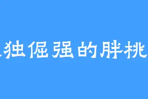 孤独倔强的胖桃子