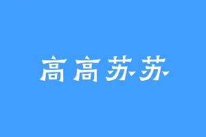 高高苏苏