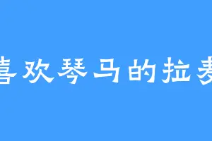 喜欢琴马的拉麦