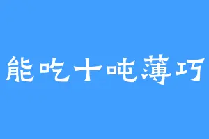 能吃十吨薄巧