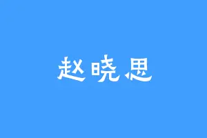 赵晓思