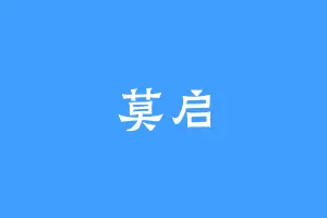 莫启