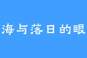 海与落日的眼