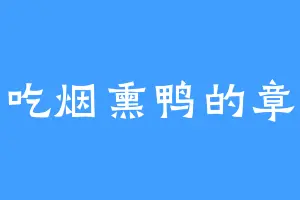 爱吃烟熏鸭的章法