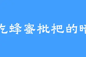 爱吃蜂蜜枇杷的暗河