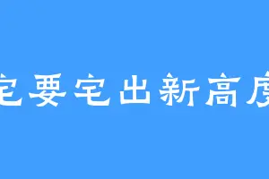 宅要宅出新高度