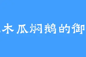 爱吃木瓜焖鹅的御宗兽