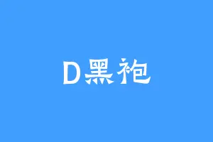 D黑袍