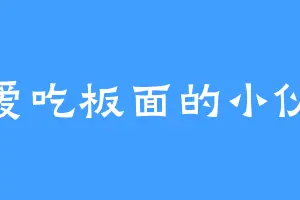 爱吃板面的小伙