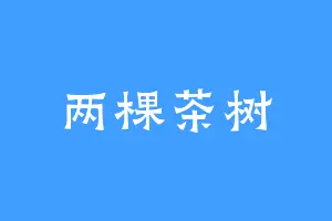 两棵茶树