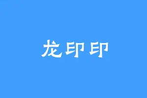 龙印印