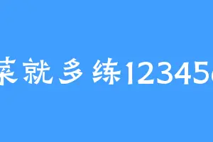 菜就多练123456