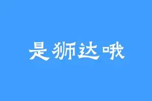 是狮达哦
