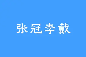 张冠李戴